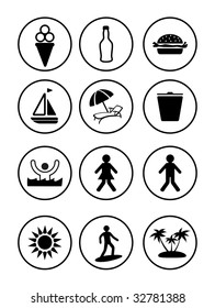 Recreation icon set