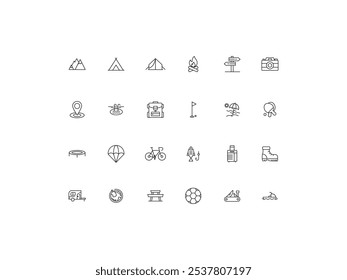 Freizeit-Symbolsatz, Design, Vektorgrafik