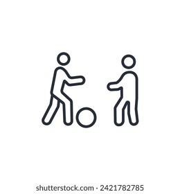 recreation icon. vector.Editable stroke.linear style sign for use web design,logo.Symbol illustration.