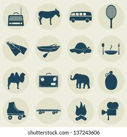 Recreation icons set.