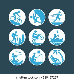 Recreation icons set.