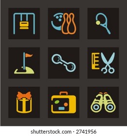 Recreation icons set. Check my portfolio for much more of this series as well as thousands of similar and other great vector items.