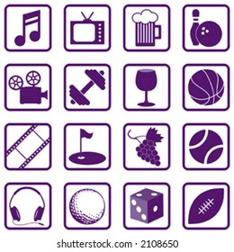 Recreation Icons - Vector