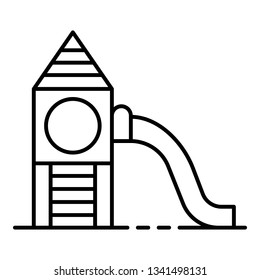 Recreation kid slide icon. Outline recreation kid slide vector icon for web design isolated on white background