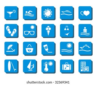 Recreation and travel icons
