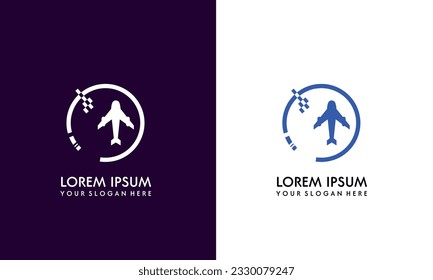 Recreation travel logo template. Tourism emblem, recreation center