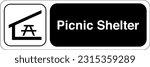 Recreational and Cultural Interest Area Symbol Signs - Picnic Shelter Land