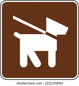 Recreational and Cultural Interest Area Symbol Signs for General Applications Pets on Leash