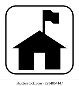 Recreational and Cultural Interest Area Symbol Signs Ranger Station.
