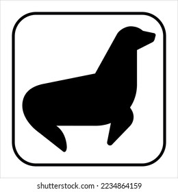 Recreational and Cultural Interest Area Symbol Signs for Water Recreation Seal Viewing.