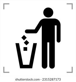 Recreational and Cultural Interest Area Symbol Signs - Litter Receptacle