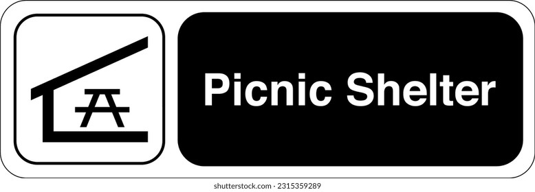 Recreational and Cultural Interest Area Symbol Signs - Picnic Shelter Land