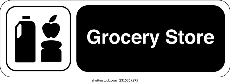 Recreational and Cultural Interest Area Symbol Signs - Grocery Store Land