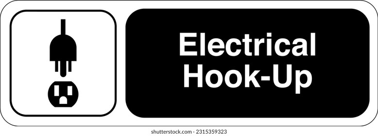 Recreational and Cultural Interest Area Symbol Signs - Electrical Hook-Up Land