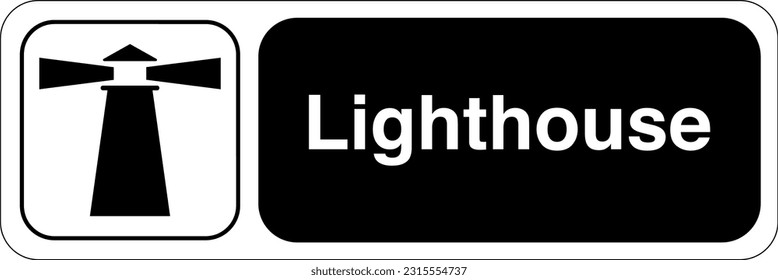 Recreational and Cultural Interest Area Symbol Signs for General Applications Lighthouse Landscape
