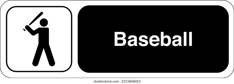 Recreational and Cultural Interest Area Symbol Signs for Land Recreation Baseball Landscape