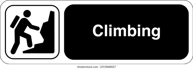 Recreational and Cultural Interest Area Symbol Signs for Land Recreation Climbing Landscape