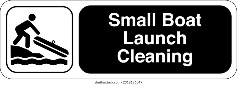 Recreational and Cultural Interest Area Symbol Signs for Water Recreation Hand Small Boat Launch Landscape