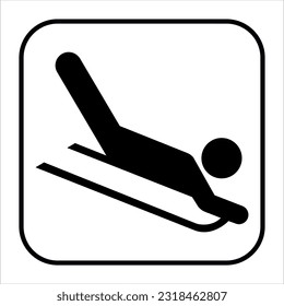 Recreational and Cultural Interest Area Symbol Signs for Winter Recreation - Sledding