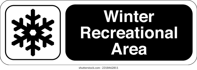 Recreational and Cultural Interest Area Symbol Signs for Winter Recreation - Winter Recreational Area Landscape