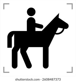 Recreational and Cultural Interest Area Symbol Signs for Land Recreation Horse Trail