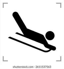 Recreational and Cultural Interest Area Symbol Signs for Winter Recreation Sledding