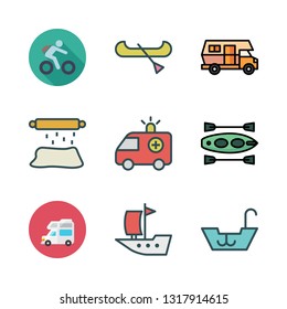 recreational vector icon set