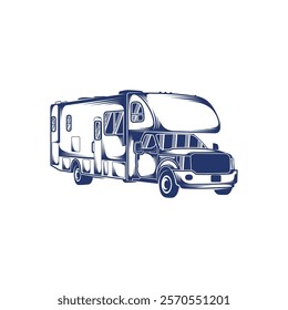 Recreational Vehicle design vector illustration. Recreational Vehicle logo concept template