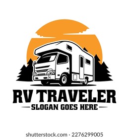 recreational vehicle illustration logo vector