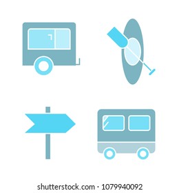 recreational vehicle and kayak icons