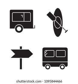 recreational vehicle and kayak icons