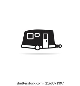 recreational vehicle trailer icon vector illustration