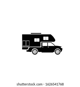 Campervan Vector Isolated Black White Motorhome Stock Vector (Royalty ...