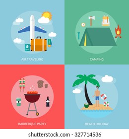 Recreations vector set icons