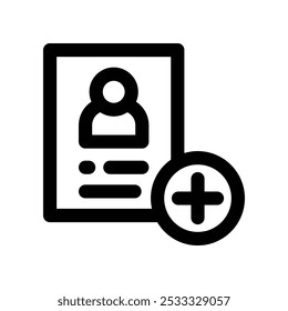 recruit icon. vector line icon for your website, mobile, presentation, and logo design.