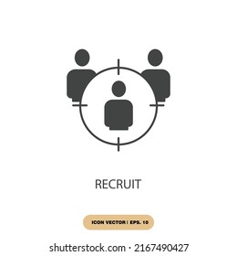 recruit icons  symbol vector elements for infographic web