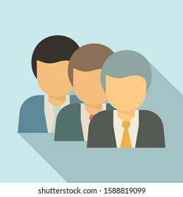 Recruit office worker icon. Flat illustration of recruit office worker vector icon for web design