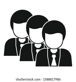 Recruit office worker icon. Simple illustration of recruit office worker vector icon for web design isolated on white background