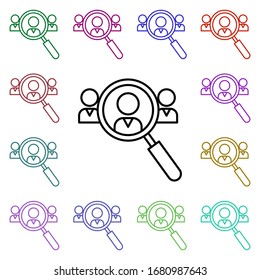 Recruit, rookie multi color icon. Simple thin line, outline vector of web icons for ui and ux, website or mobile application
