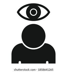 Recruiter eye expert icon. Simple illustration of recruiter eye expert vector icon for web design isolated on white background