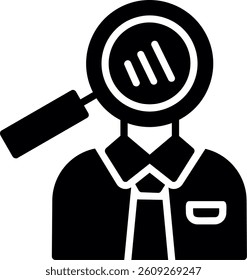 Recruiter Glyph Icon Vector Design