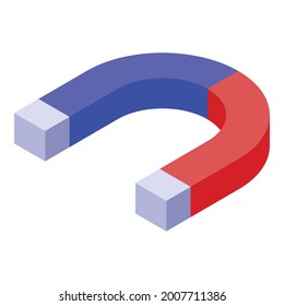 Recruiter magnet icon. Isometric of recruiter magnet vector icon for web design isolated on white background