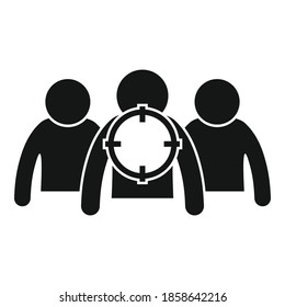 Recruiter target icon. Simple illustration of recruiter target vector icon for web design isolated on white background