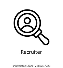 Recruiter Vector    outline Icons. Simple stock illustration stock