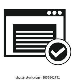 Icono de la página web del usuario. Ilustración simple del icono del vector de página web del reclutador para el diseño web aislado en fondo blanco