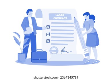 Recruiters sign employment contracts with selected candidates.