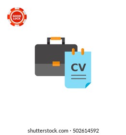 Recruiting Concept Icon with CV