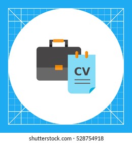 Recruiting Concept Icon with CV