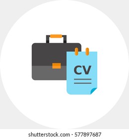 Recruiting Concept Icon with CV