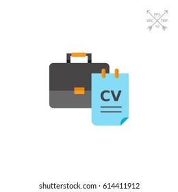 Recruiting Concept Icon with CV